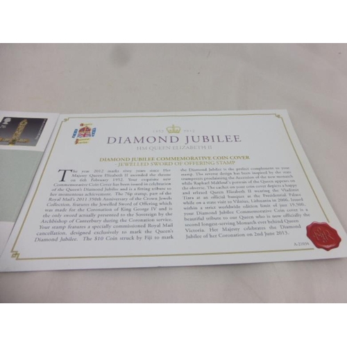 110 - Limited Edition Diamond Jubilee Commemorative Coin Cover complete with Certificate