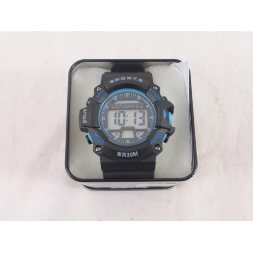 276 - New Polit WR30M  Sports Digital Watch in Case