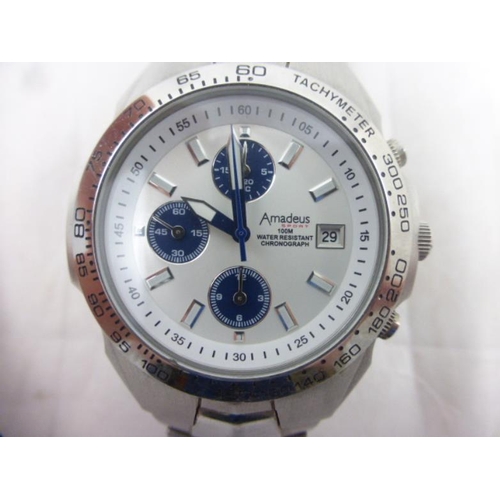 12 - Amadeus Gents Sports Watch Water Resistant Chronograph