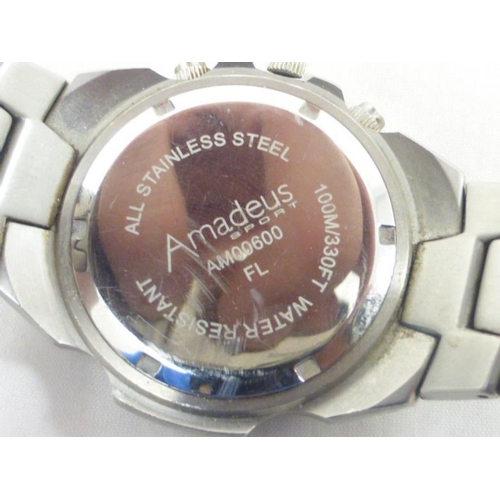 12 - Amadeus Gents Sports Watch Water Resistant Chronograph