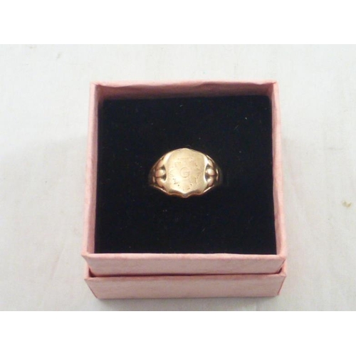 13 - Hallmarked 375 Birmingham Rose Gold Ring (2.3 grams)
