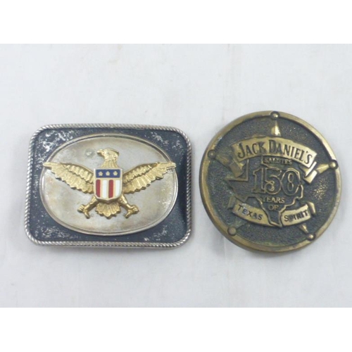 14 - Two Belt Buckles Including American Eagle and Jack Daniels