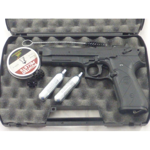 25 - Chiappa Firearms 177 Gas Powered Airgun 92 complete with Case, Cartridges, Pellets and Spare Magazin... 