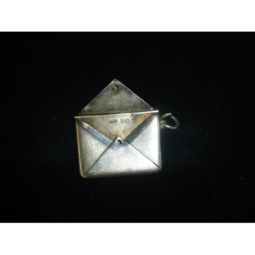 26 - Antique Silver Hallmarked Birmingham circa 1902 Stamp Holder Pendant