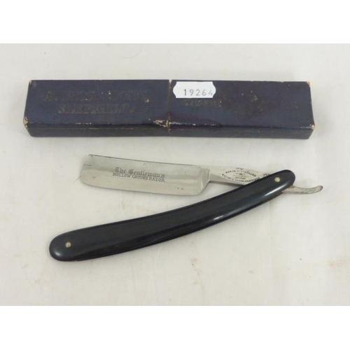 43 - The gentlemens A. Brooksbank cut throat razor in original box