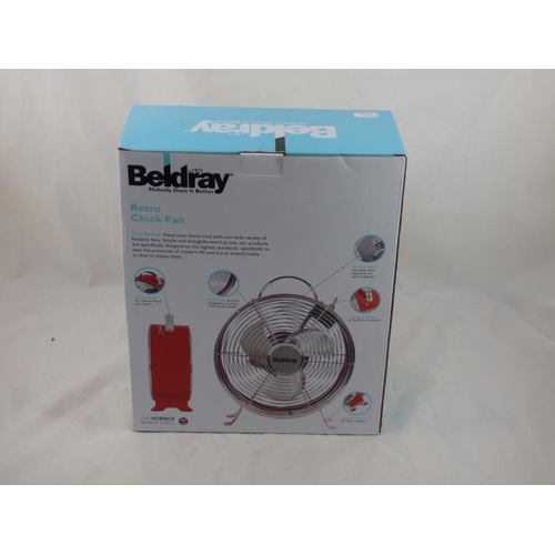 423 - Brand New Beldray Retro Clock Fan