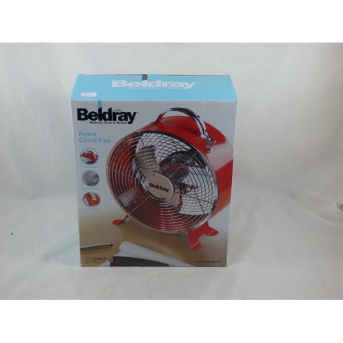 423 - Brand New Beldray Retro Clock Fan