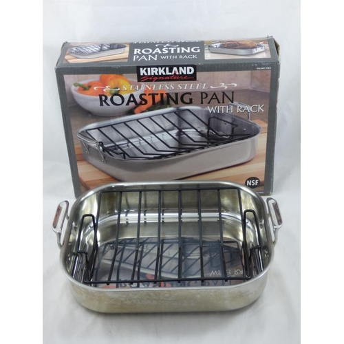 487 - New in Box Kirkland Stainless Steel Roasting Pan