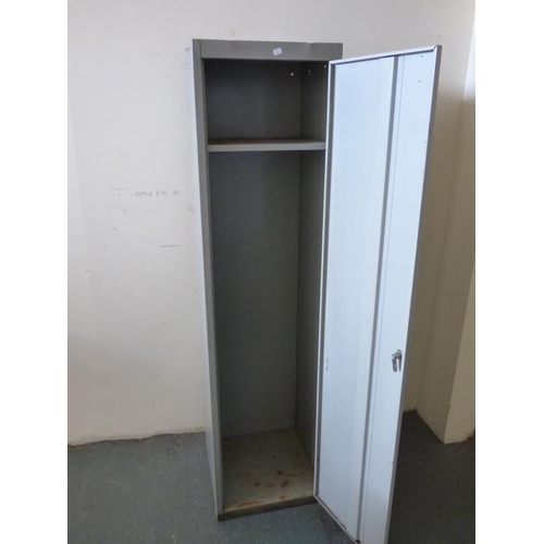 499 - Metal locker complete with key measuring 179cm x 46cm