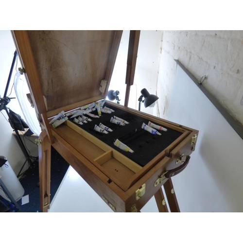 549 - Artist's Easel comes complete with Paint Case including Oils, Acrylics and Watercolors