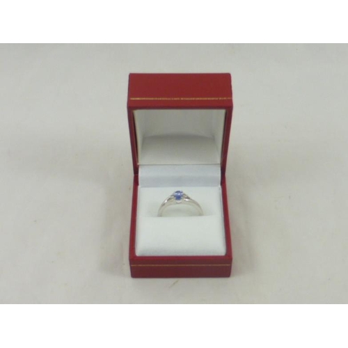 32 - Sterling Silver and Tanzanite Ring in Presentation Box