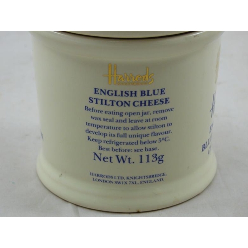 62 - Harrods Blue stilton Lidded condiment pot