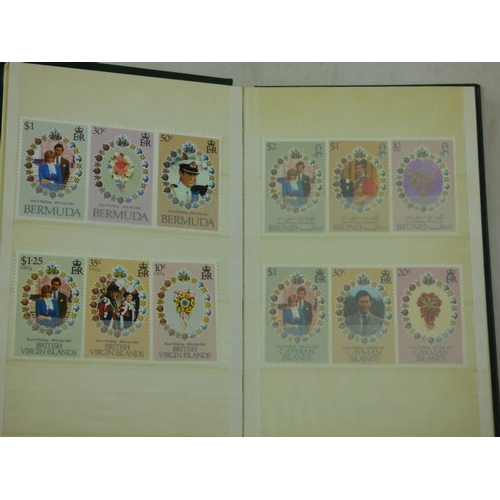 78 - Small Stock Book with 1981 Royal Wedding Stamps from 22 Countries