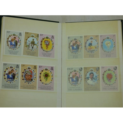 78 - Small Stock Book with 1981 Royal Wedding Stamps from 22 Countries