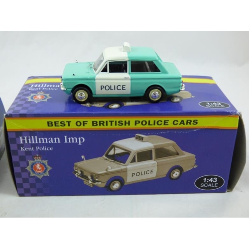 106 - Selection of Five Atlas Editions Die-Cast Scale Models of Police Cars one complete with Box and Cert... 