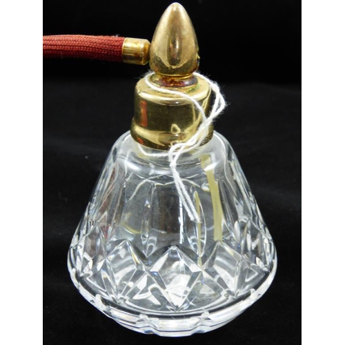 109 - Crystal Perfume Bottle with Maroon Atomiser