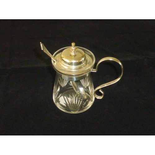 116 - Vintage Silver Plated Condiment Pot complete with Spoon