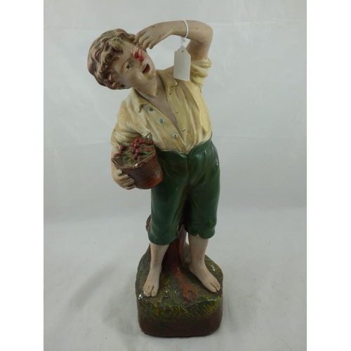 128 - 1950's Cherry boy sculpture