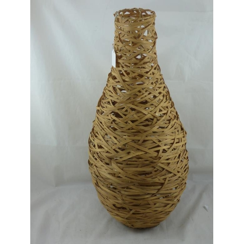 129 - Large Woven wicker basket vase