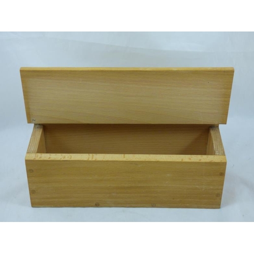 173 - Wall Mounted Waxed Pine Candle Box with Rabbit Decoration