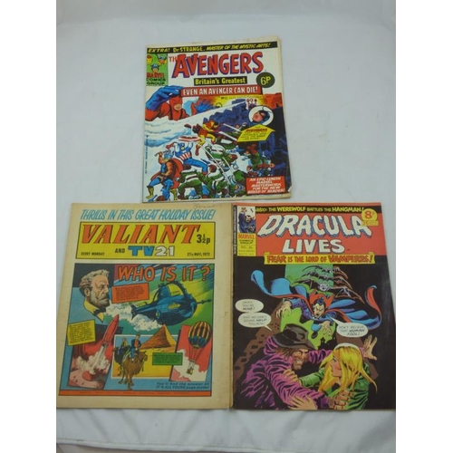 285 - Selection of Vintage 70s Comics Including The Hornet, Valiant, and The Avengers