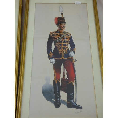 240 - Collection of Five Framed and Glazed Military Prints Signed Green Smith