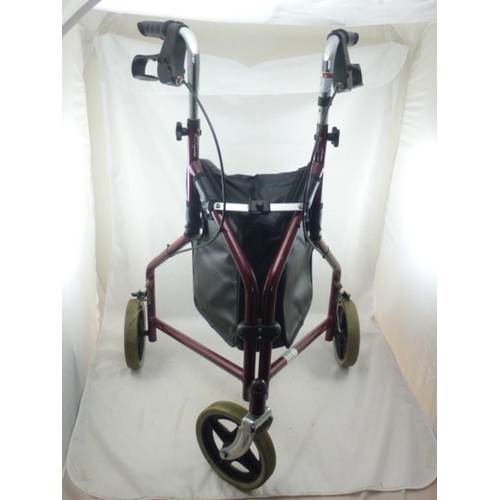 657 - Three Wheeled Shopping Mobility Aid with Basket