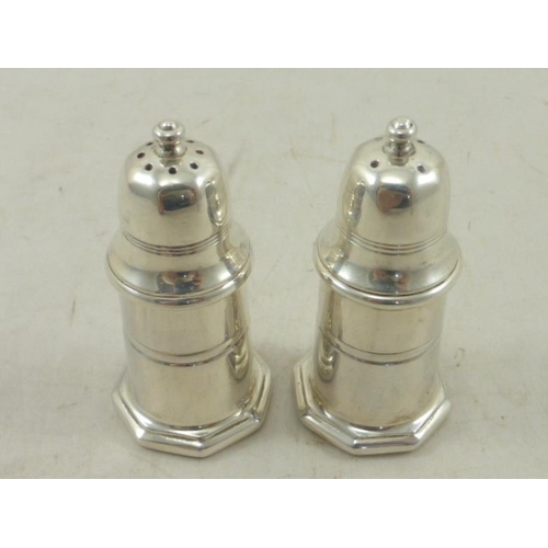 1 - Set of Christofle of France Silver Plated Salt and Pepper Shakers