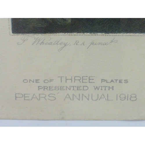 18 - Two Original 1918 Pears Annual Prints as issued in Mounting Guide loose framed for protection 