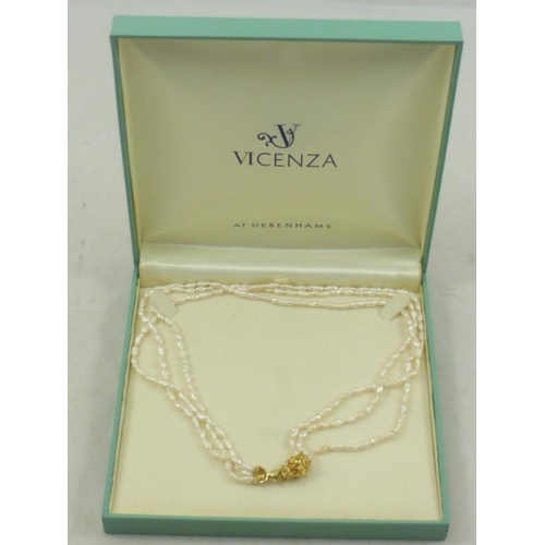 21 - Vincenza Dragons Head three Beaded Necklace with Presentation Box