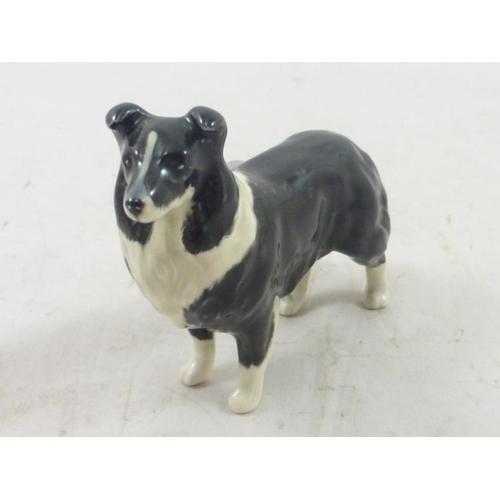 25 - Beswick Border black and white Collie approx. 8cm