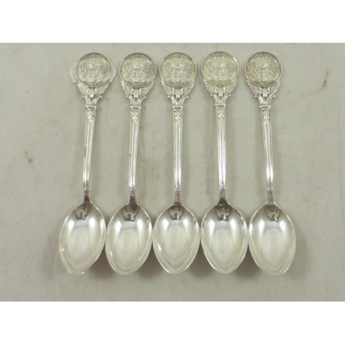 28 - Silver Hallmarked Birmingham Motor Cycling Club Commemorative Spoons (96 grams)