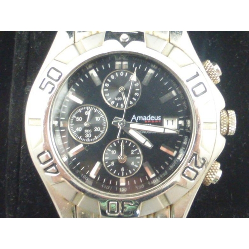 50 - Amadeus Gents Sports Watch complete with Case