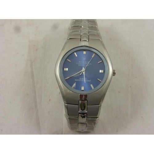 66 - Replica Rolex Oyster Perpetual Date Just Gents Wrist Watch (working)