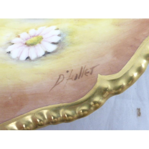 92 - Royal Worcester Cabinet Plate by P Hiller having hand Painted Fruit Study Design Signed (20cm Dia) g... 