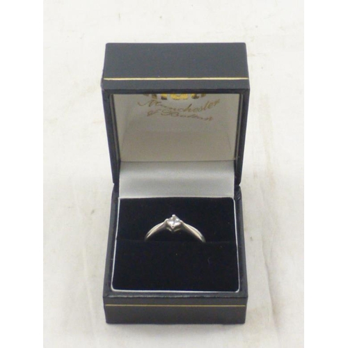 149 - Silver 925 Soilitare Ring Complete with Presentation Box (Size O)