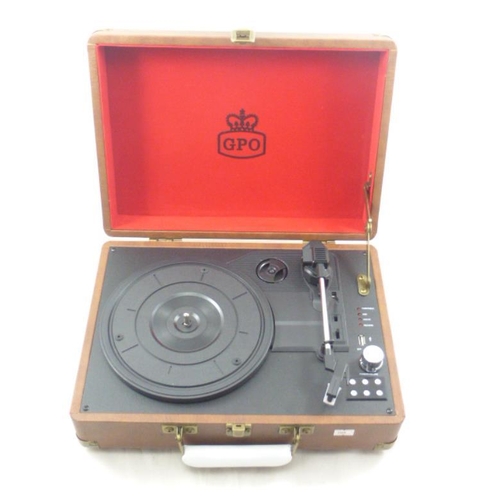 410 - GPO Attatche Electric Record Player, working but requires power cable