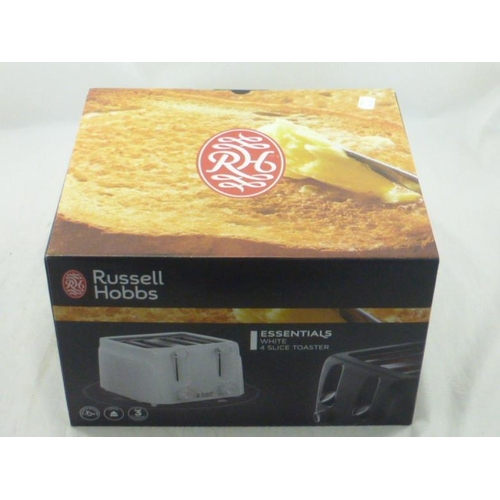 418 - Russell Hobbs White 4 Slice Toaster complete with Box (New)