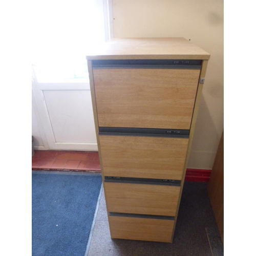 430 - Four Drawer Wood and Metal Filing Cabinet