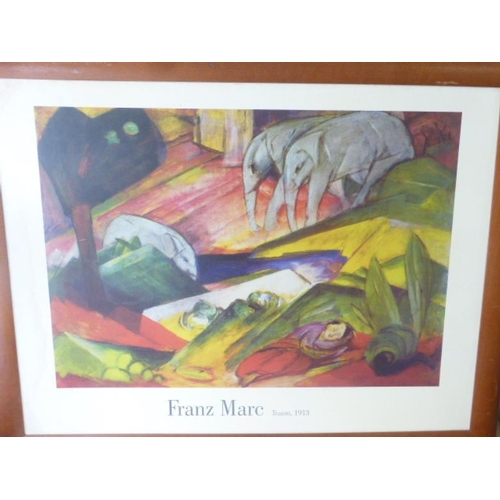 465 - Large Franz Marc Framed Print entitled Traum 1913 (42inch x 53inch)