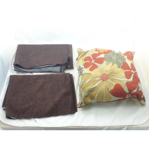 488 - Faux Leather Storage Box with a selection of Cushions and Covers