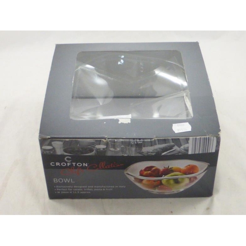 587 - Crofton Chef's Collection Glass Bowl in Box (24cm Dia)