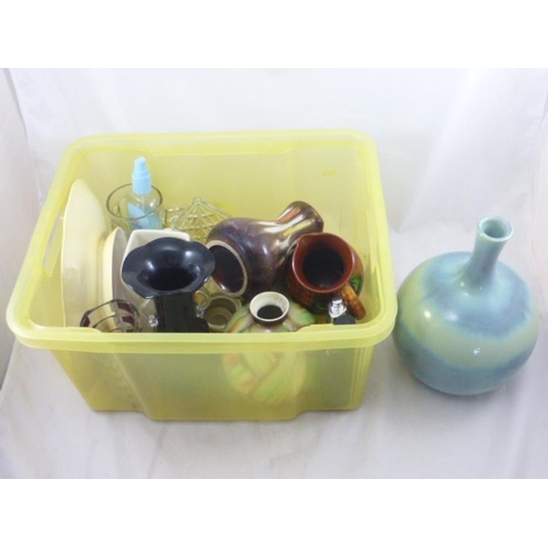 594 - Mixed collection of Pottery items and other to include Vases, Johnny Walker water Jug