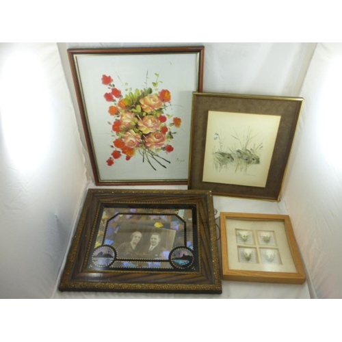 644 - Large collection of framed and glazed prints to include Butterflies