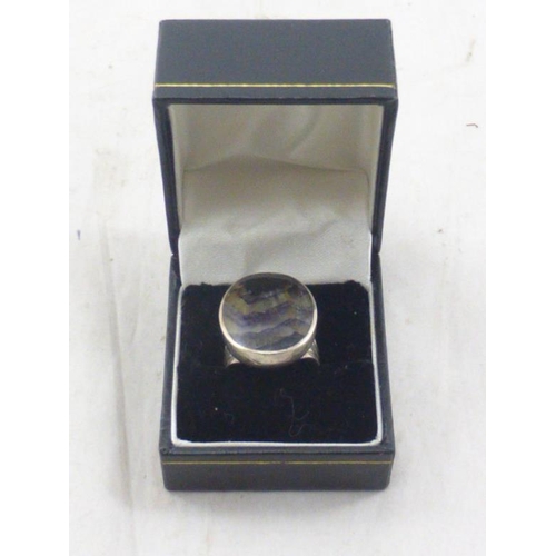 5 - Hallmarked Silver Ring with Smoky Quartz Gem Stone in Presentation Box (Size 7)