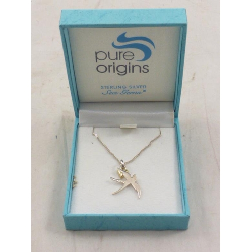 15 - Pure Origins Sterling Silver Pendant and Chain complete with Presentation Box