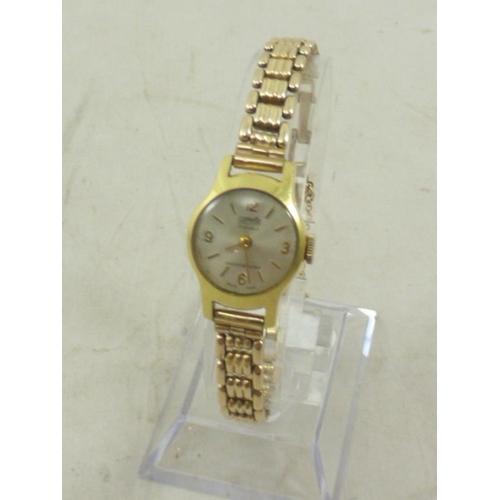 42 - Ladies Corvette 17 Jewel Rolled Gold Watch