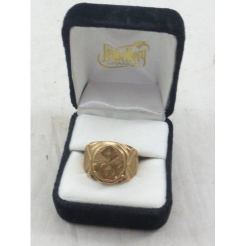 49 - Gents Heavy Ring Marked Size W Complete with Presentation Box