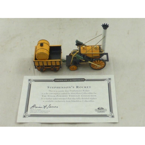 53 - Matchbox Collectables Stephenson's Rocket Die-Cast Scale Model complete with Certificate and Origina... 