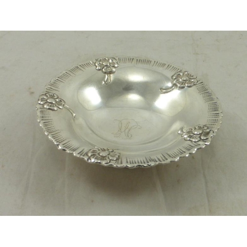 64 - Pair of Antique Silver Footed Bowls 9cm in Diameter